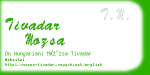 tivadar mozsa business card